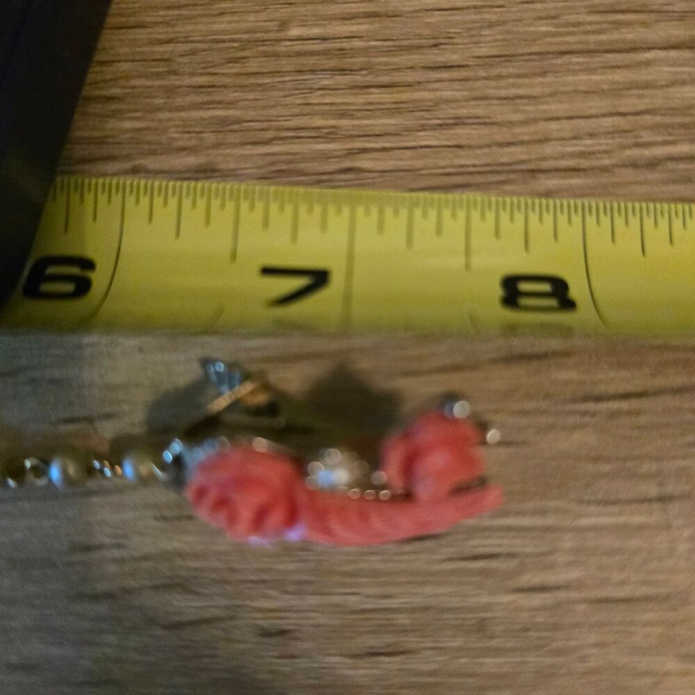 Vintage Celluloid Pink Rose Sweater Clips Gold Tone Spring Easter - Picture 7 of 7